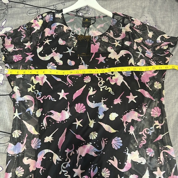 Torrid Disney The Little Mermaid Midi Mesh T Shirt Dress - Picture 9 of 12